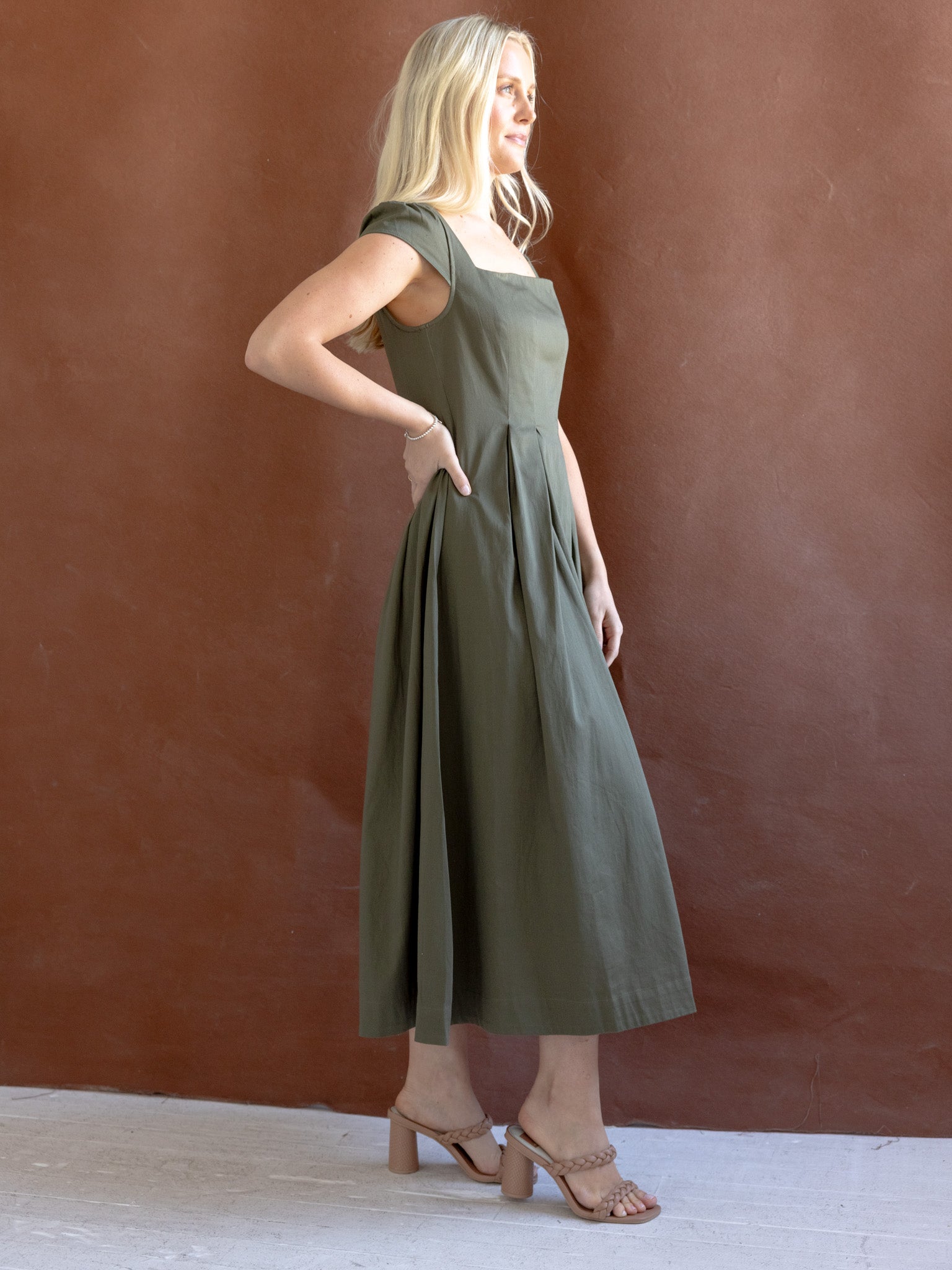 Chloe Dress - Olive - Image 2