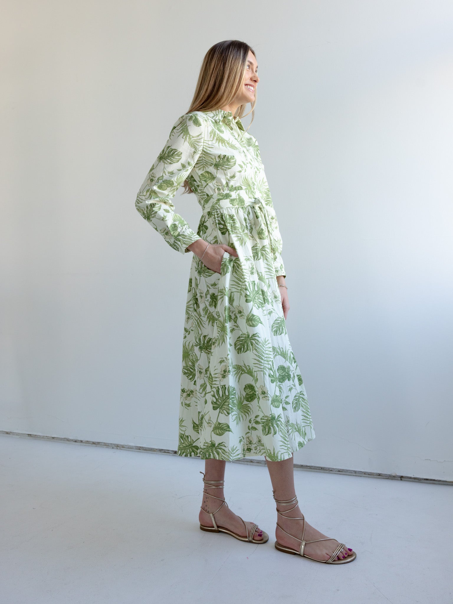 Fern Belted Midi Dress - Image 4