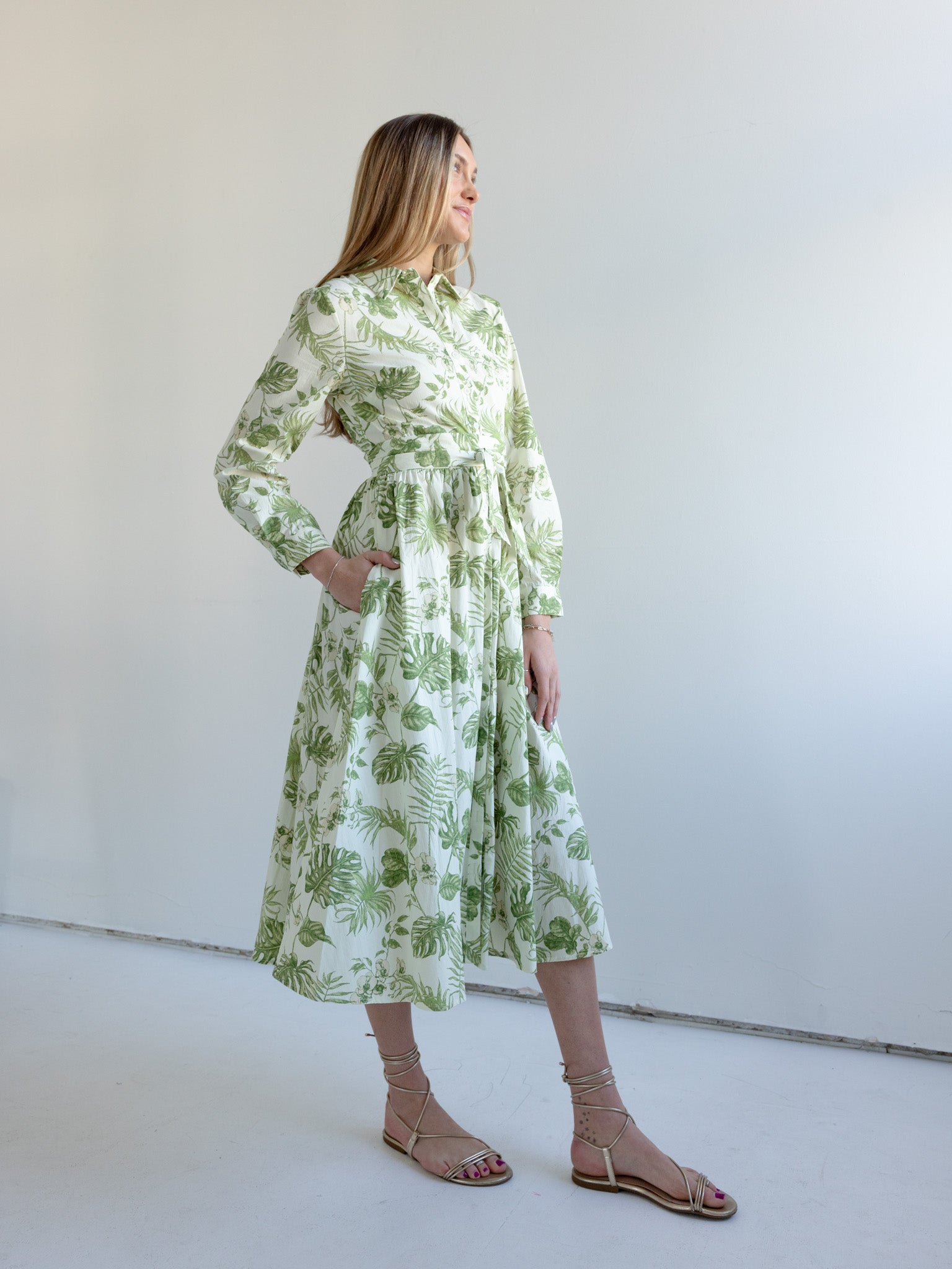 Fern Belted Midi Dress - Image 3