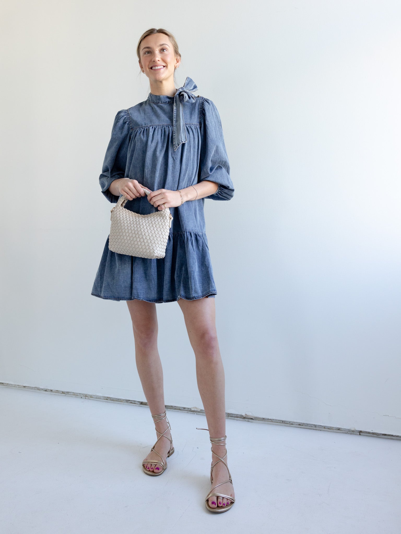 Kennedy Denim Mini Dress - Image 2