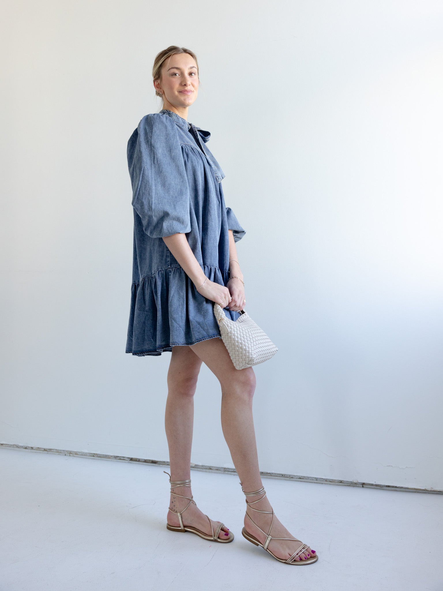 Kennedy Denim Mini Dress - Image 6
