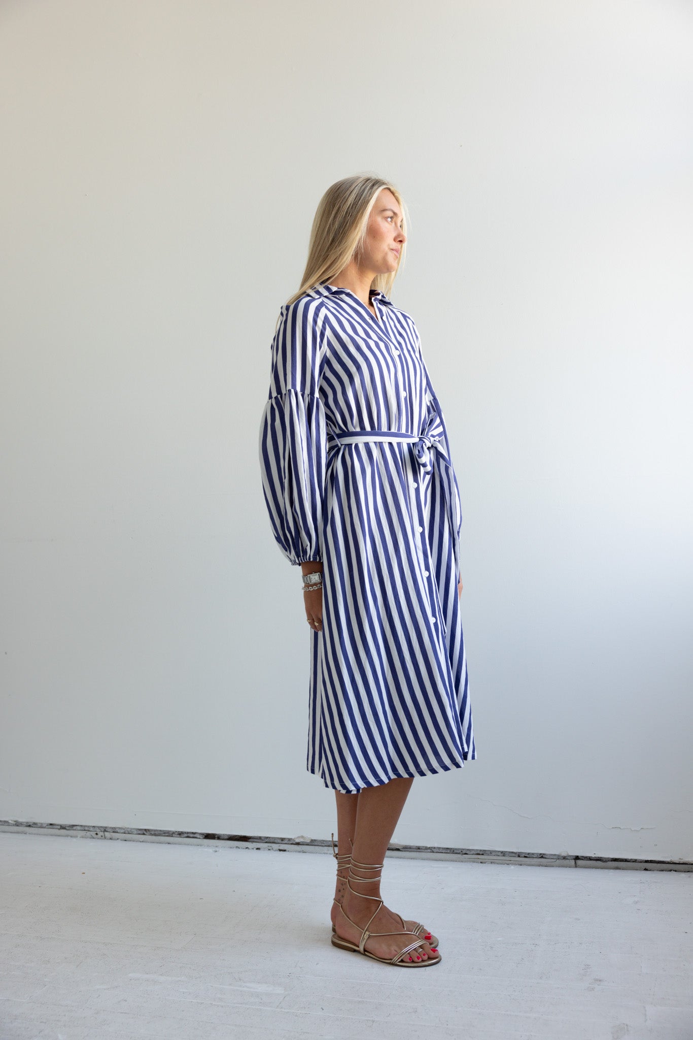Ischia Navy Stripe Dress - Image 3