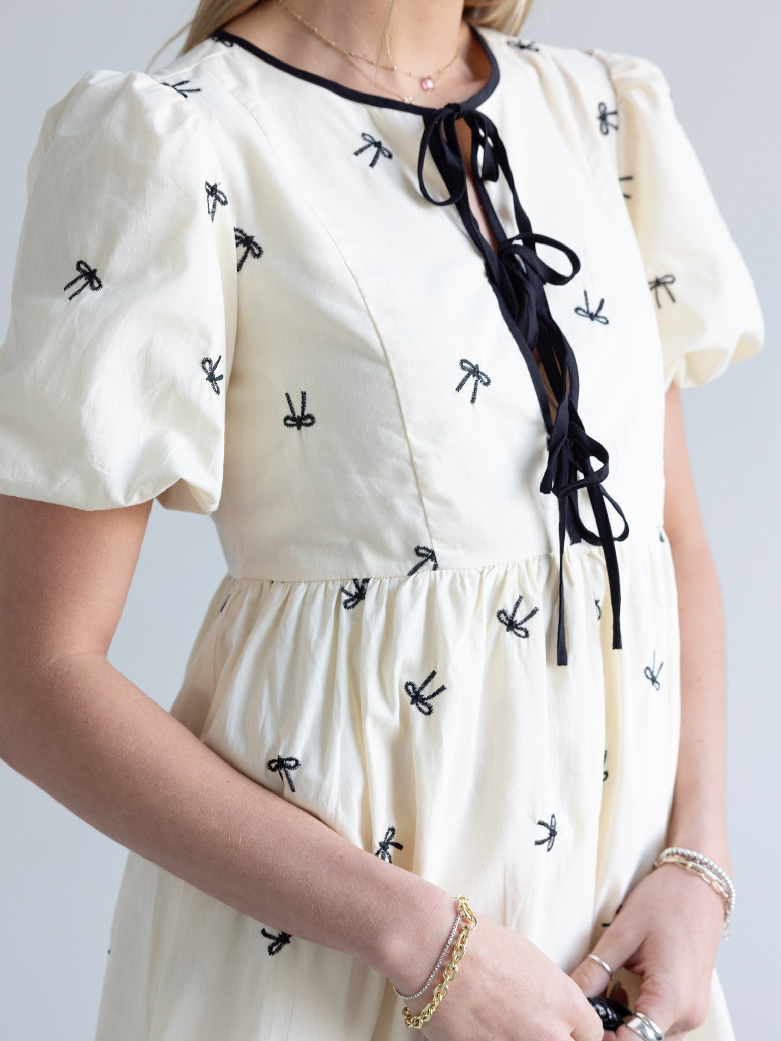 Bow Mini Dress - Image 5