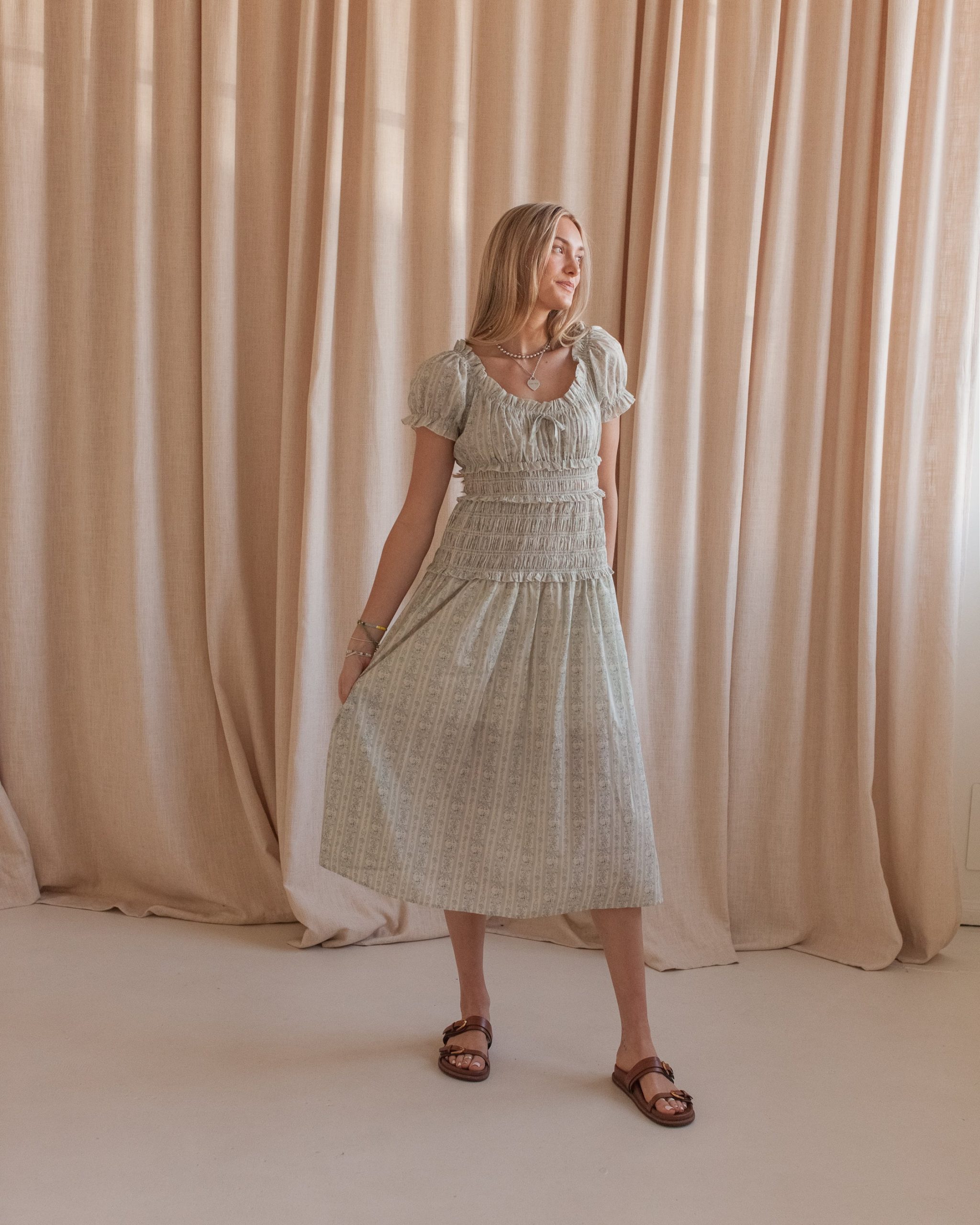 Avery Smocked Midi Dress - Image 2