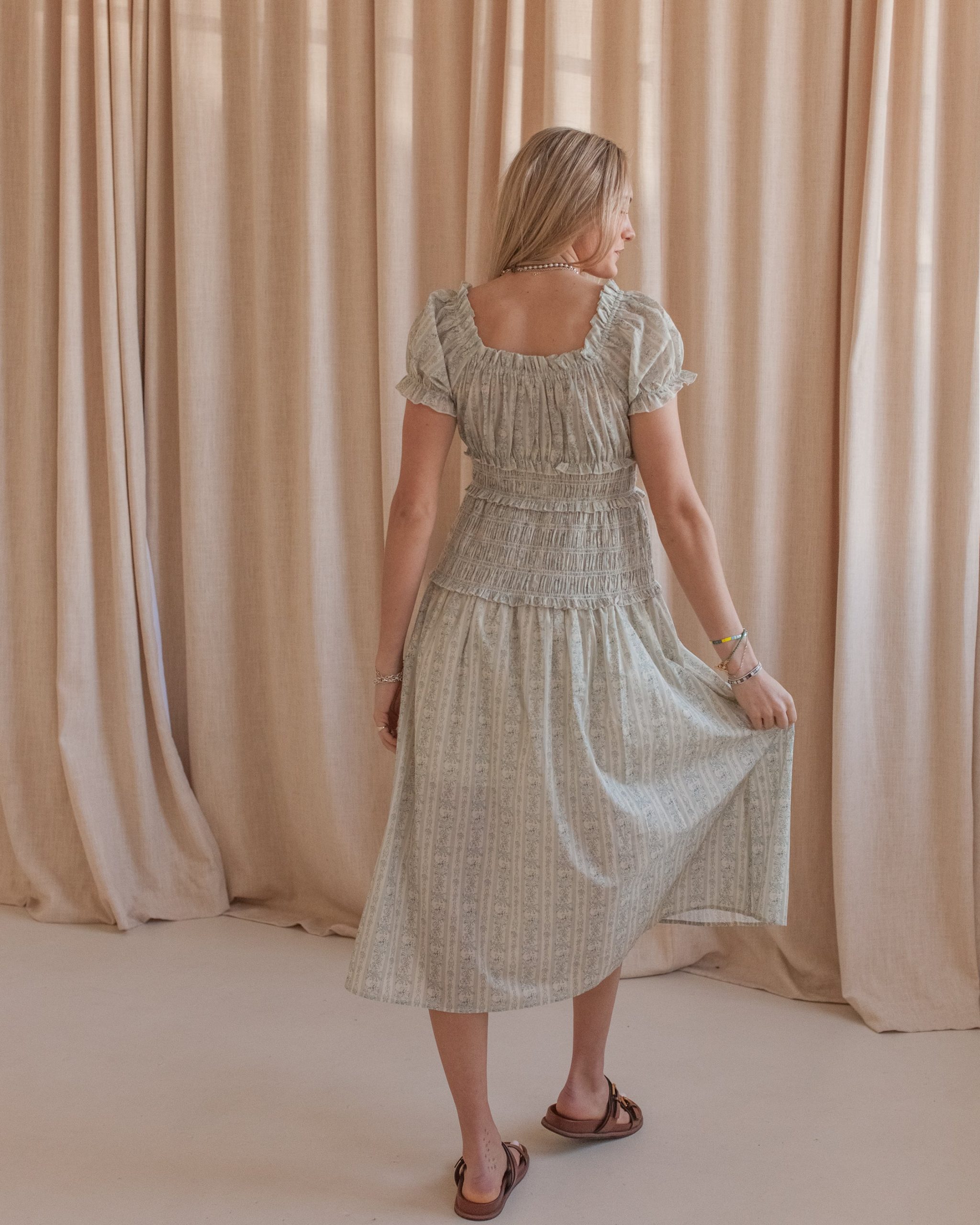 Avery Smocked Midi Dress - Image 4