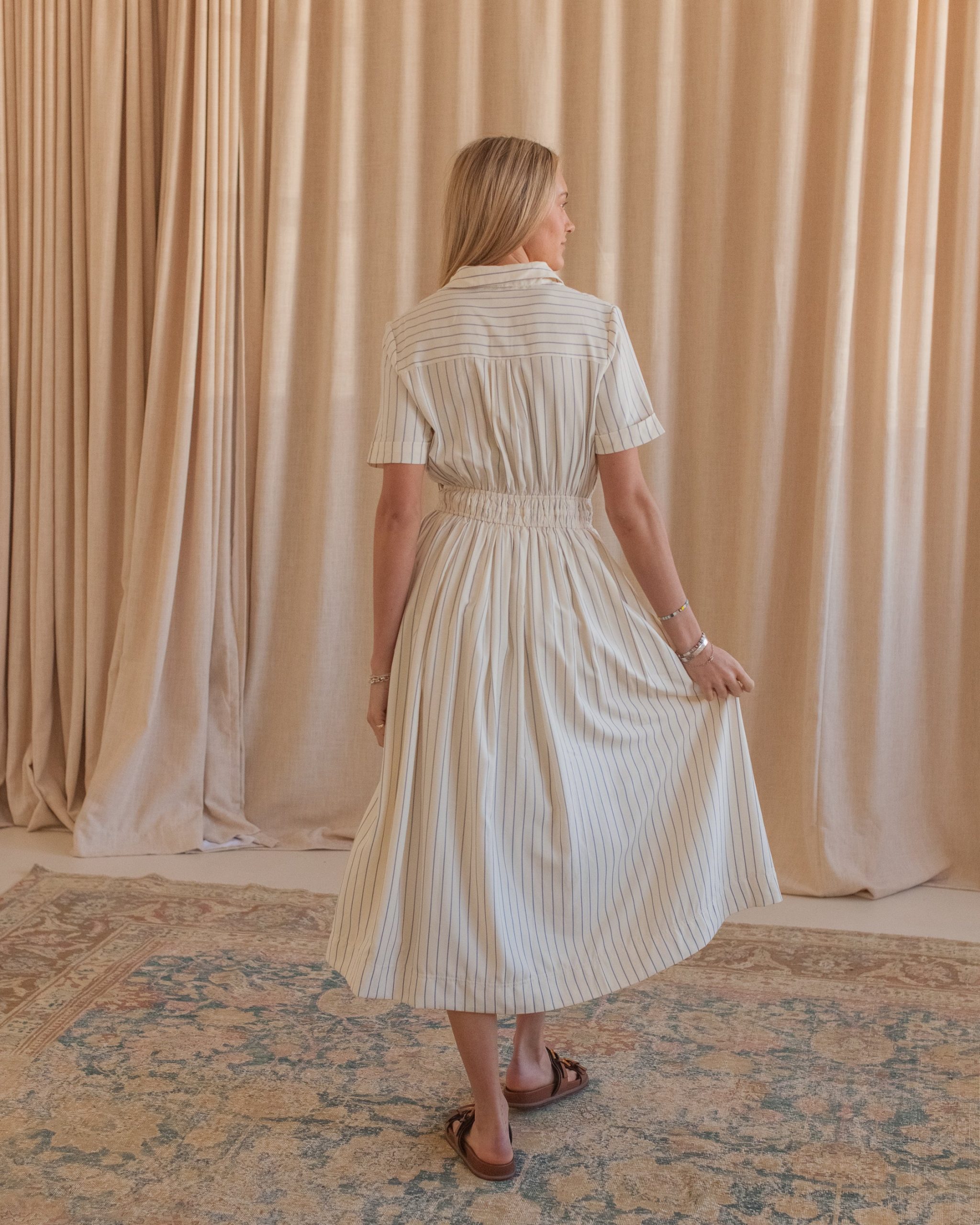 Striped Woven Shirtdress - Image 6