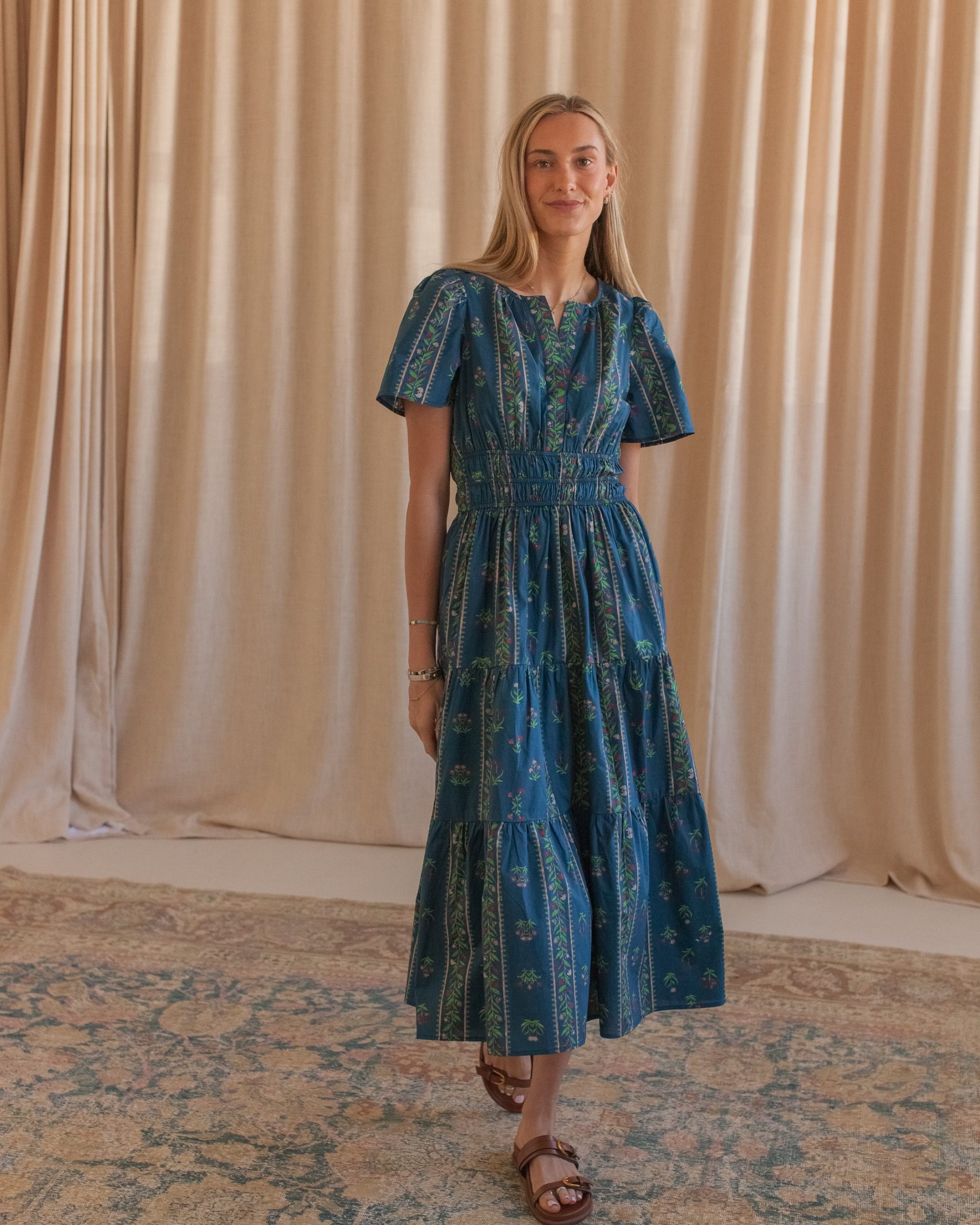 Catherine Floral Midi Dress - Image 3