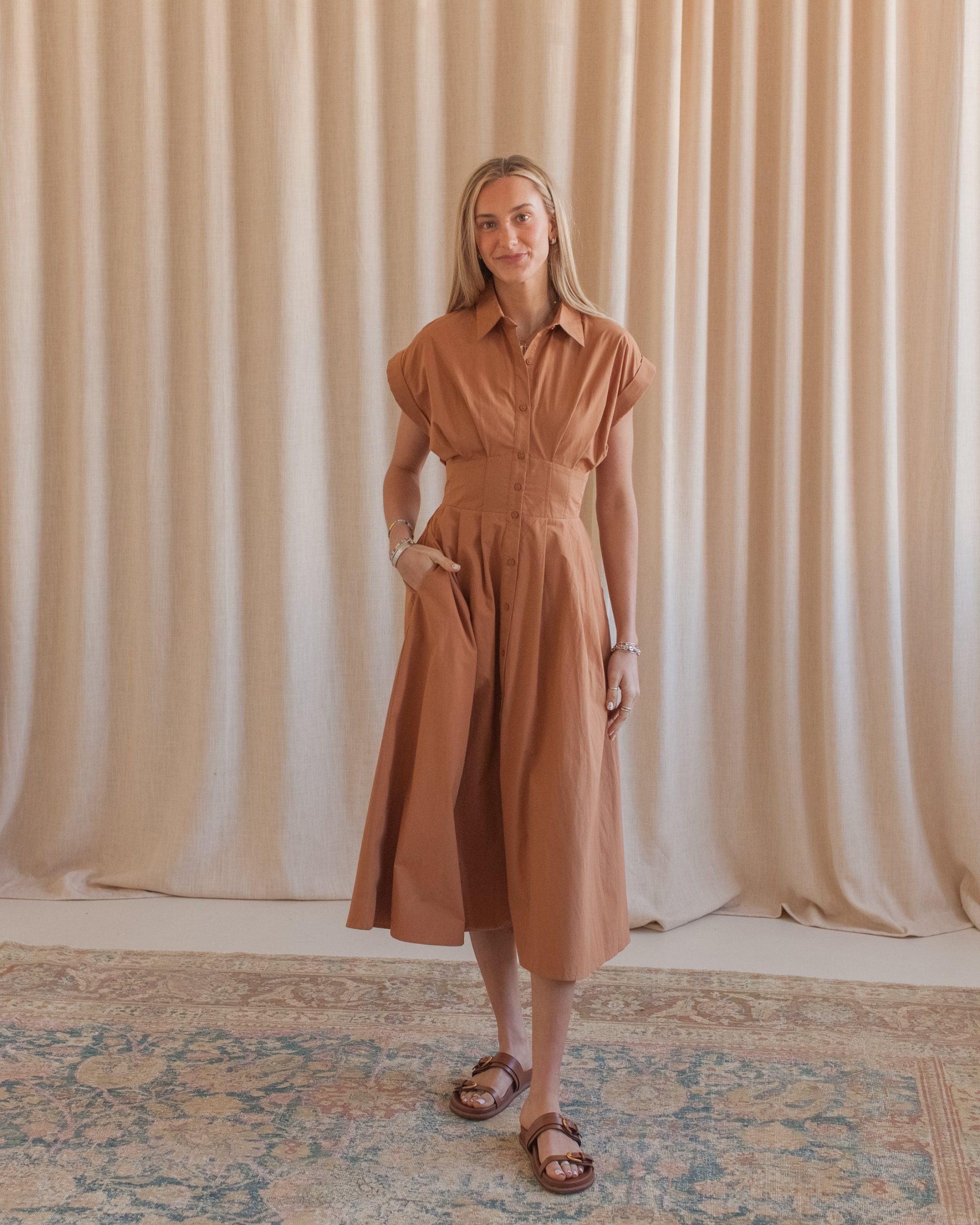 Beatrice Cocoa Dress - Image 4
