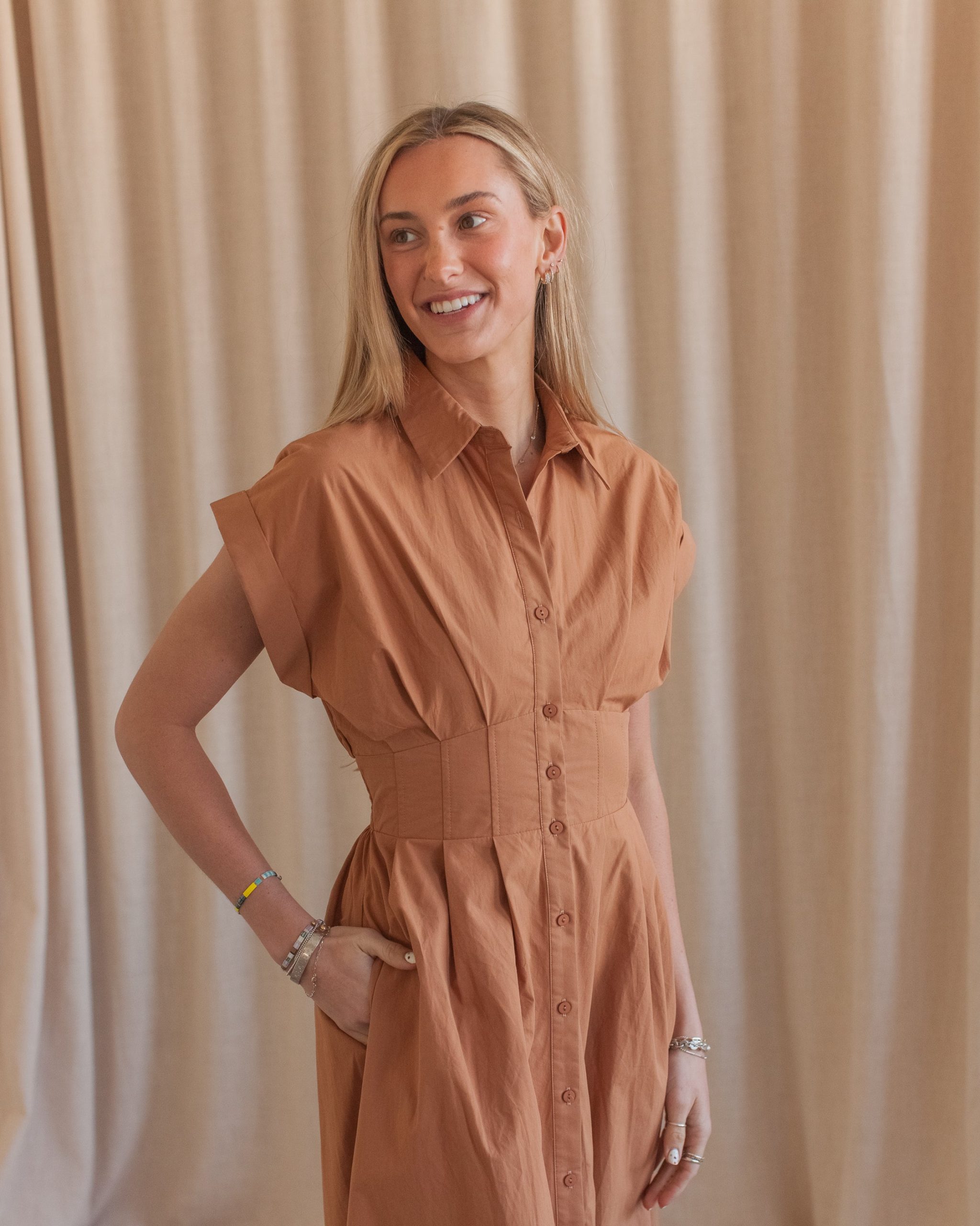 Beatrice Cocoa Dress - Image 3