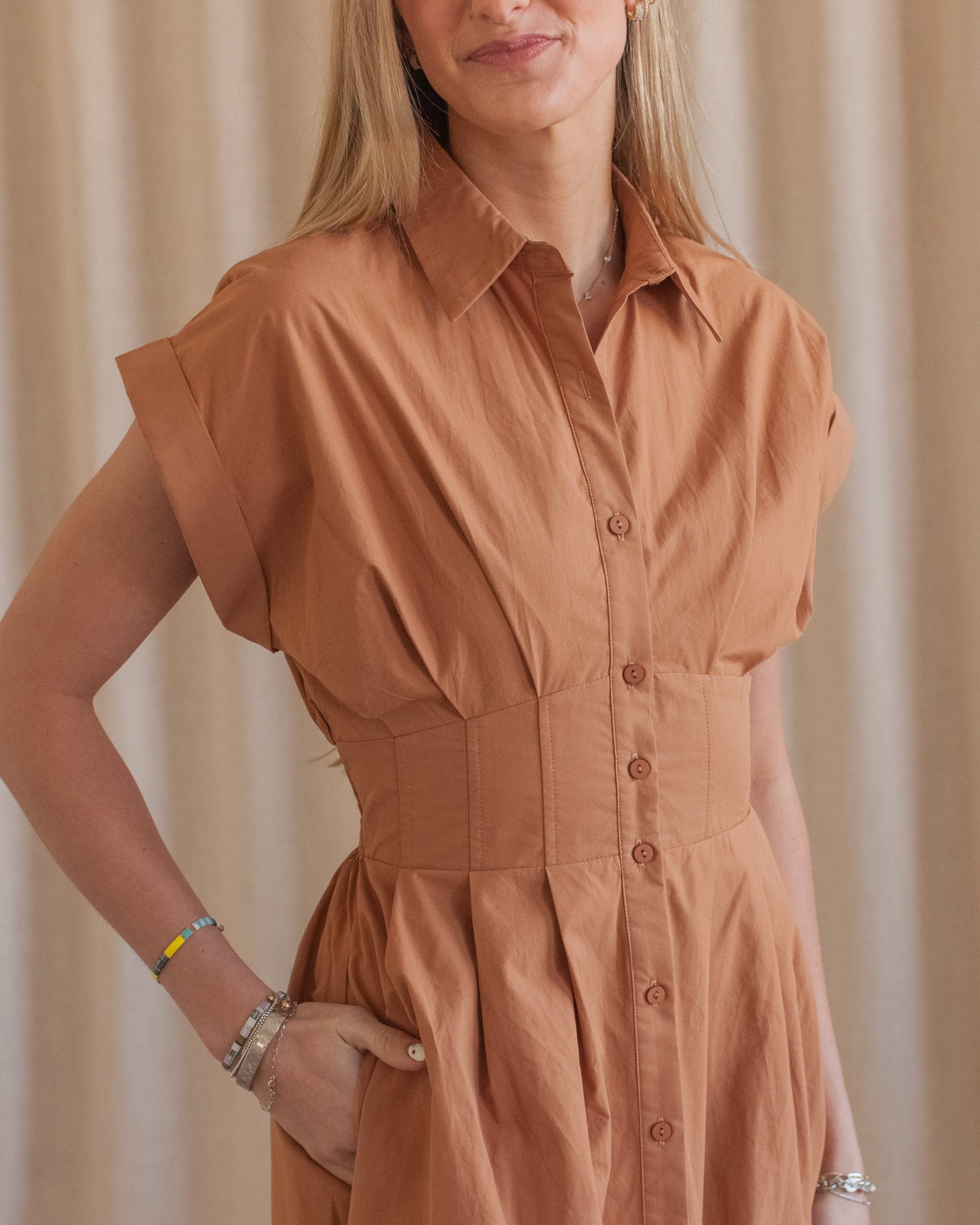 Beatrice Cocoa Dress - Image 2