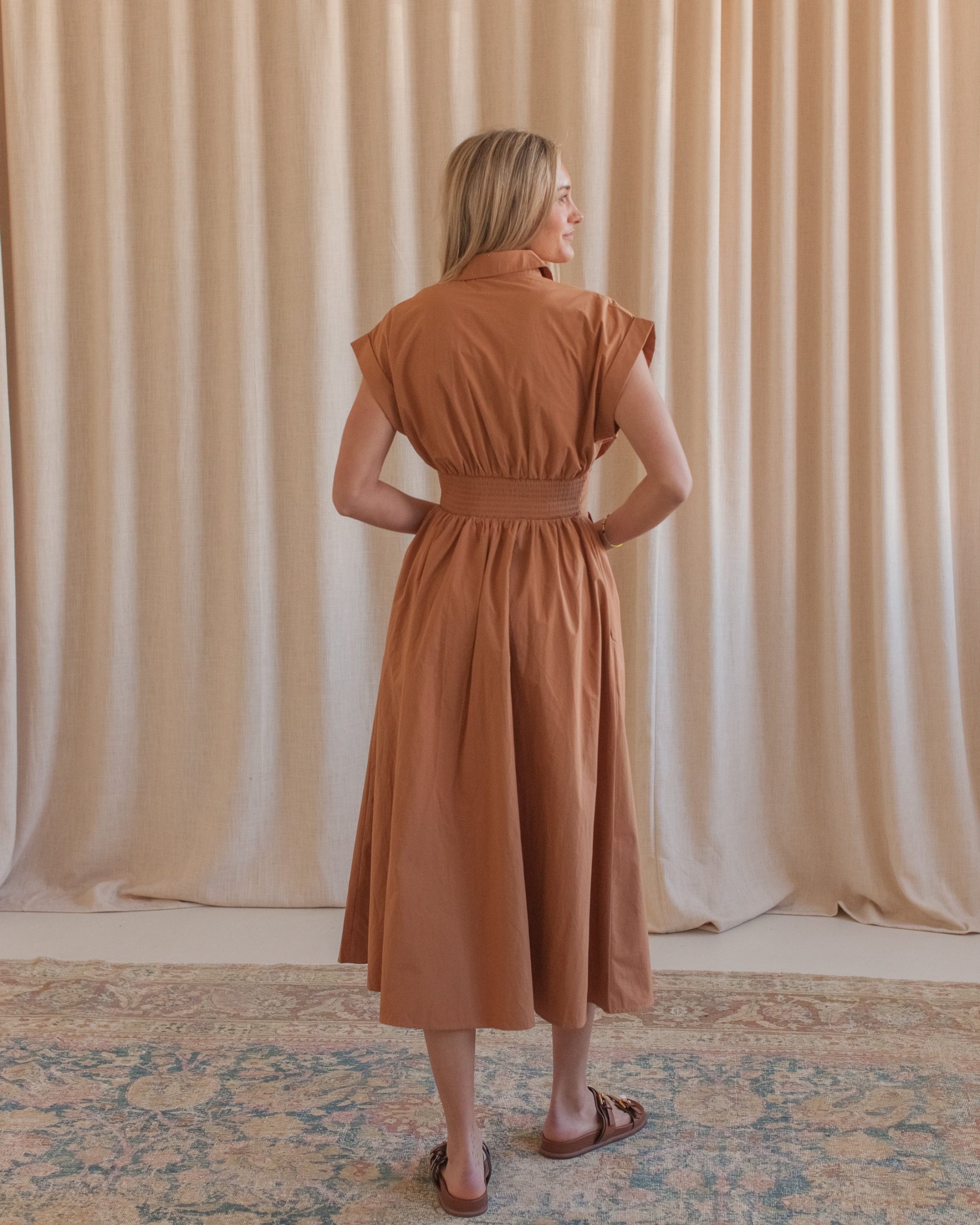 Beatrice Cocoa Dress - Image 5