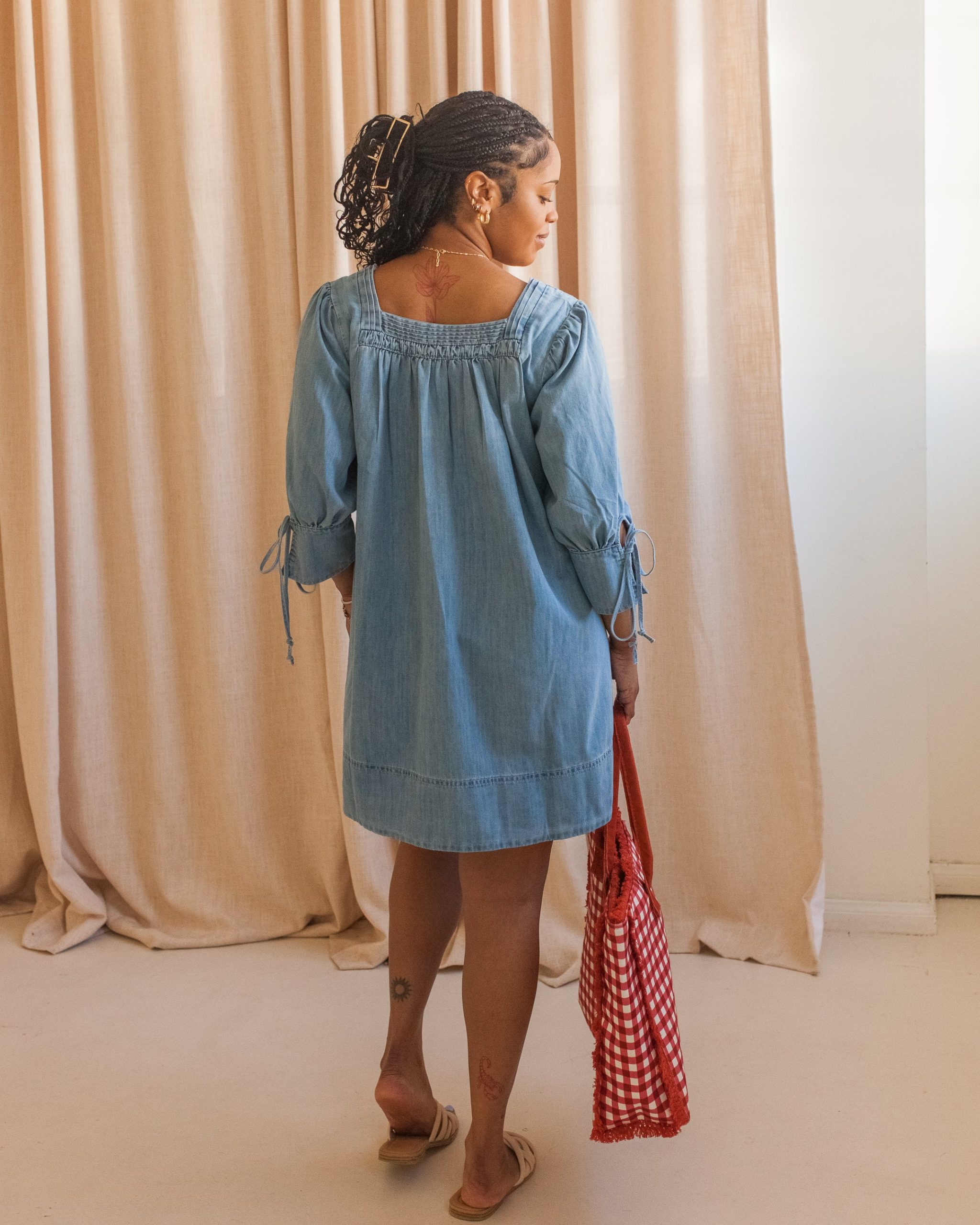 Pintuck Mini Dress - Image 3