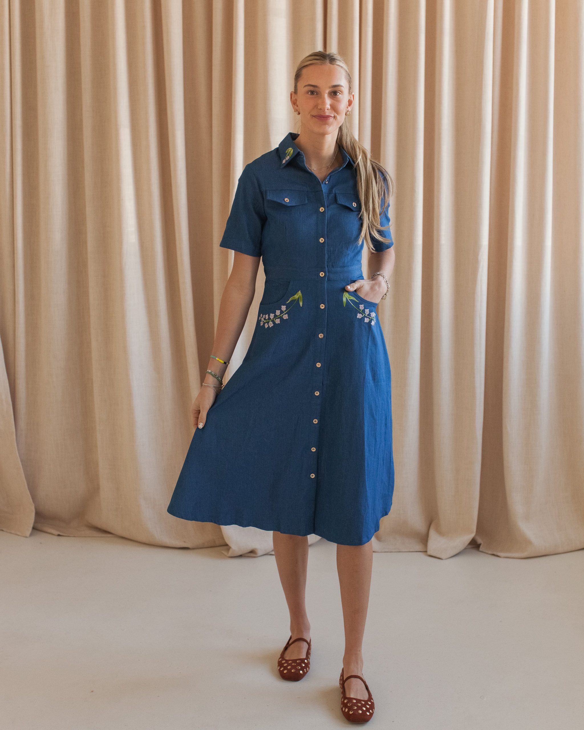 Vivienne Embroidered Shirtdress - Image 2