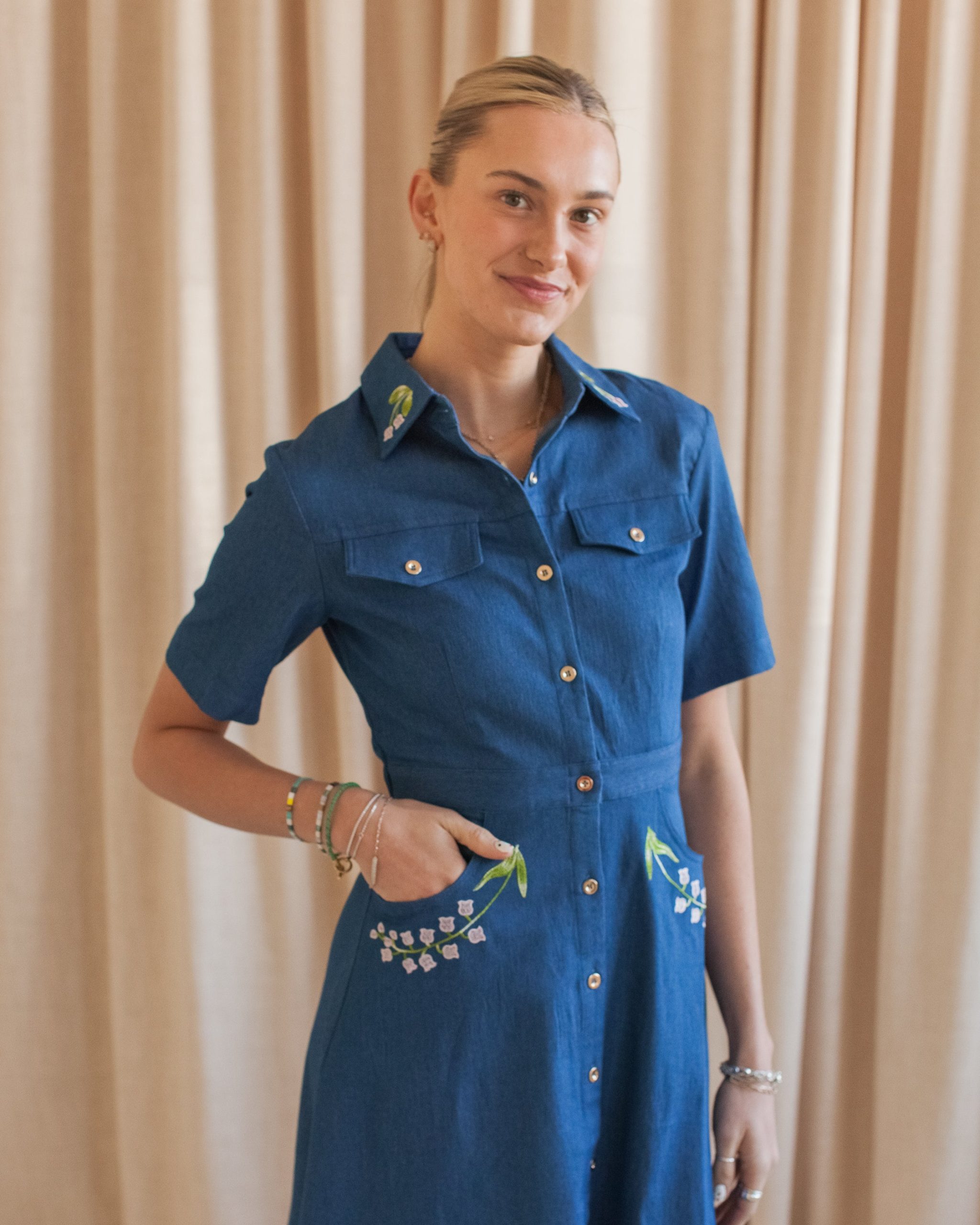 Vivienne Embroidered Shirtdress - Image 3