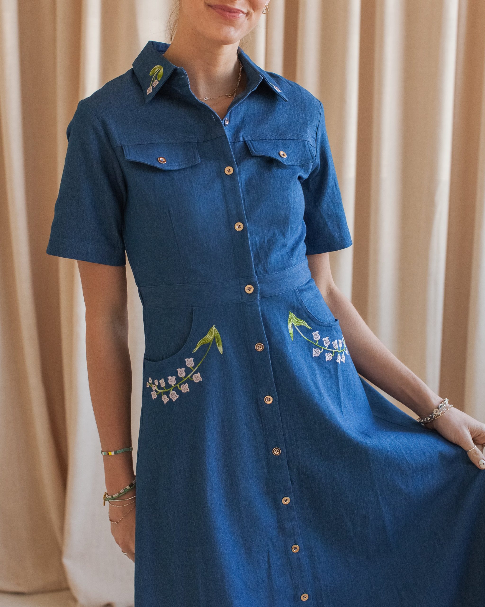Vivienne Embroidered Shirtdress - Image 4