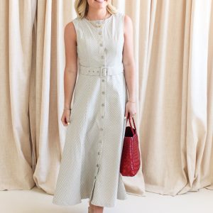 Valerie Striped Midi Dress