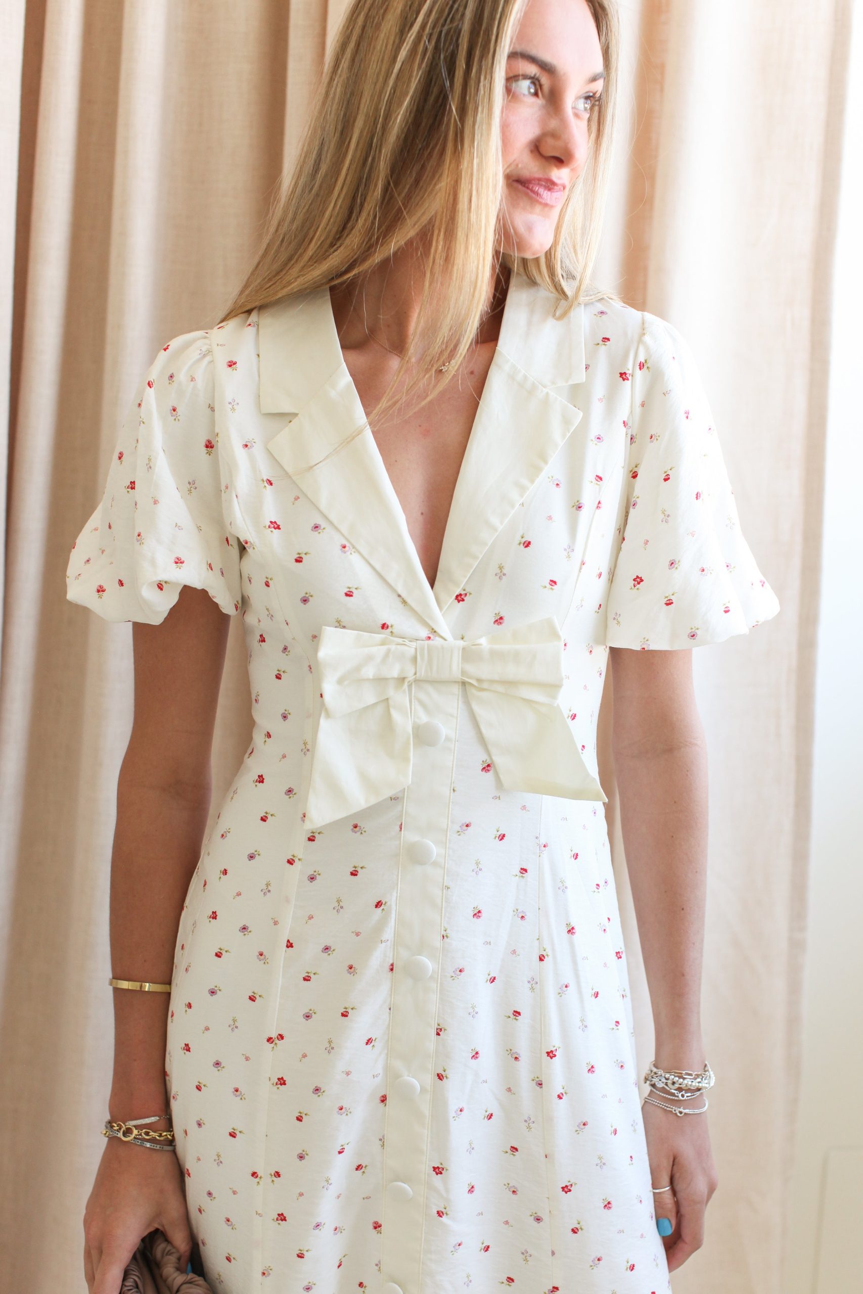 Daphne Bow Midi Dress - Image 2