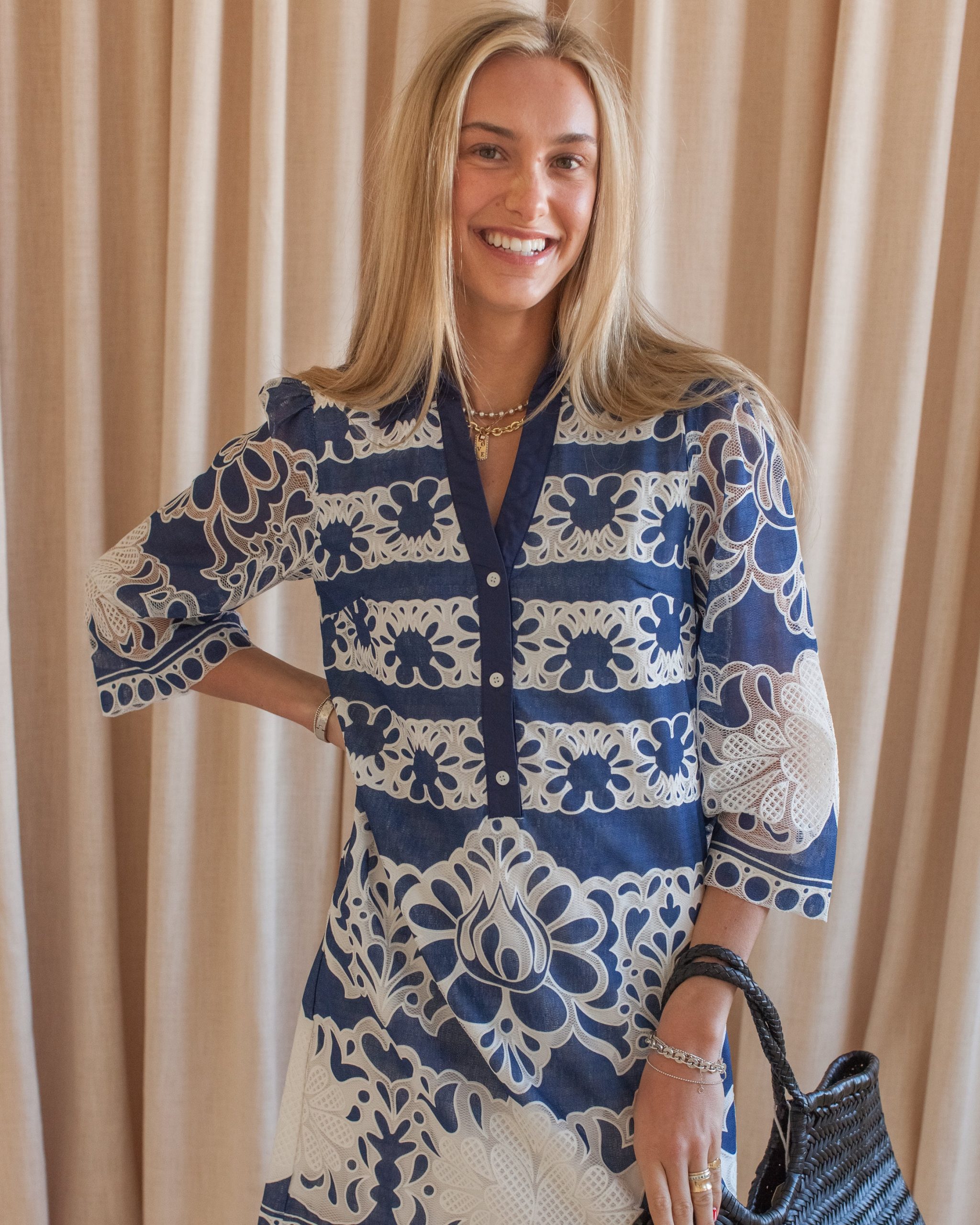 Santorini Lace Shift Dress - Image 6