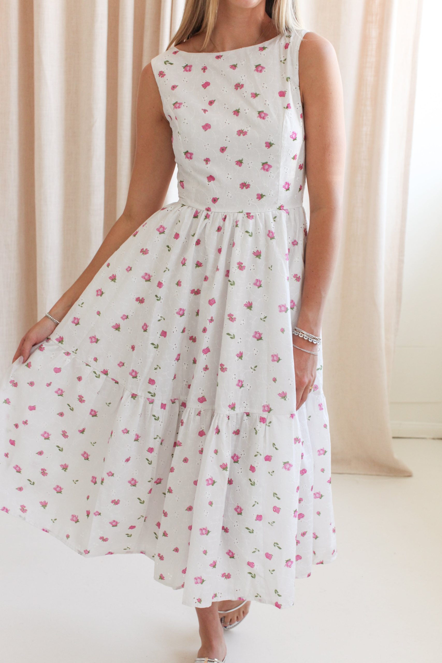 Isla Eyelet Midi Dress - Image 2