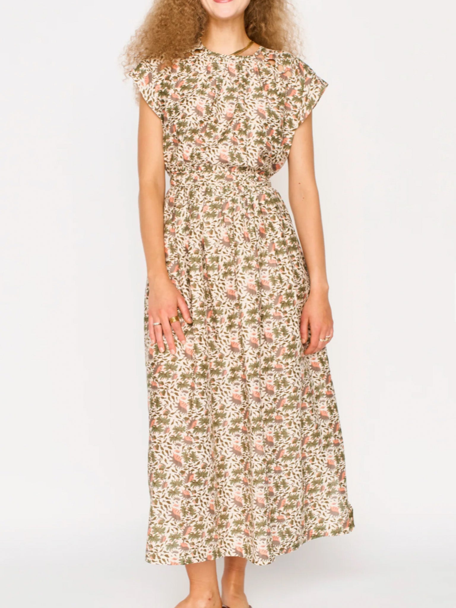 Mirth Merida Dress in Pink Cowrie